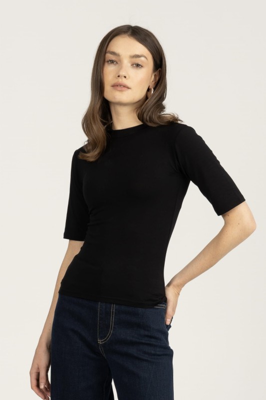T-shirt basic czarny