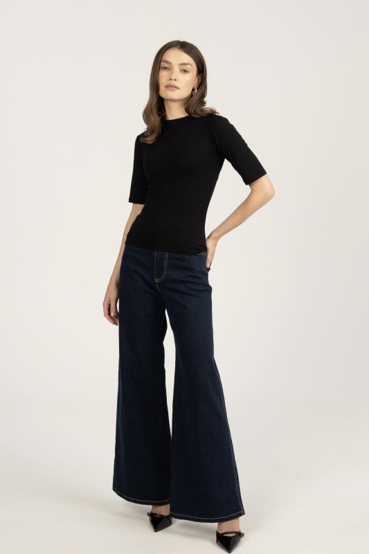 T-shirt basic czarny